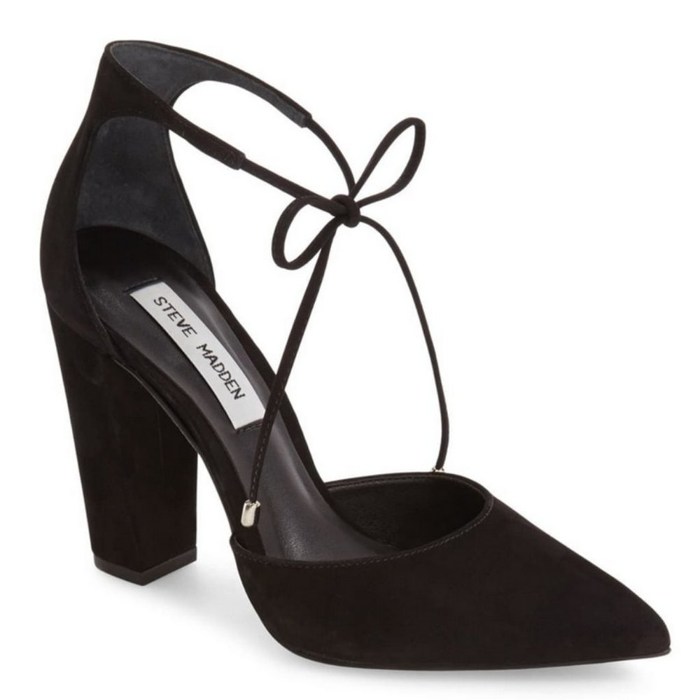 Steve Madden Black Suede Pampered Pumps